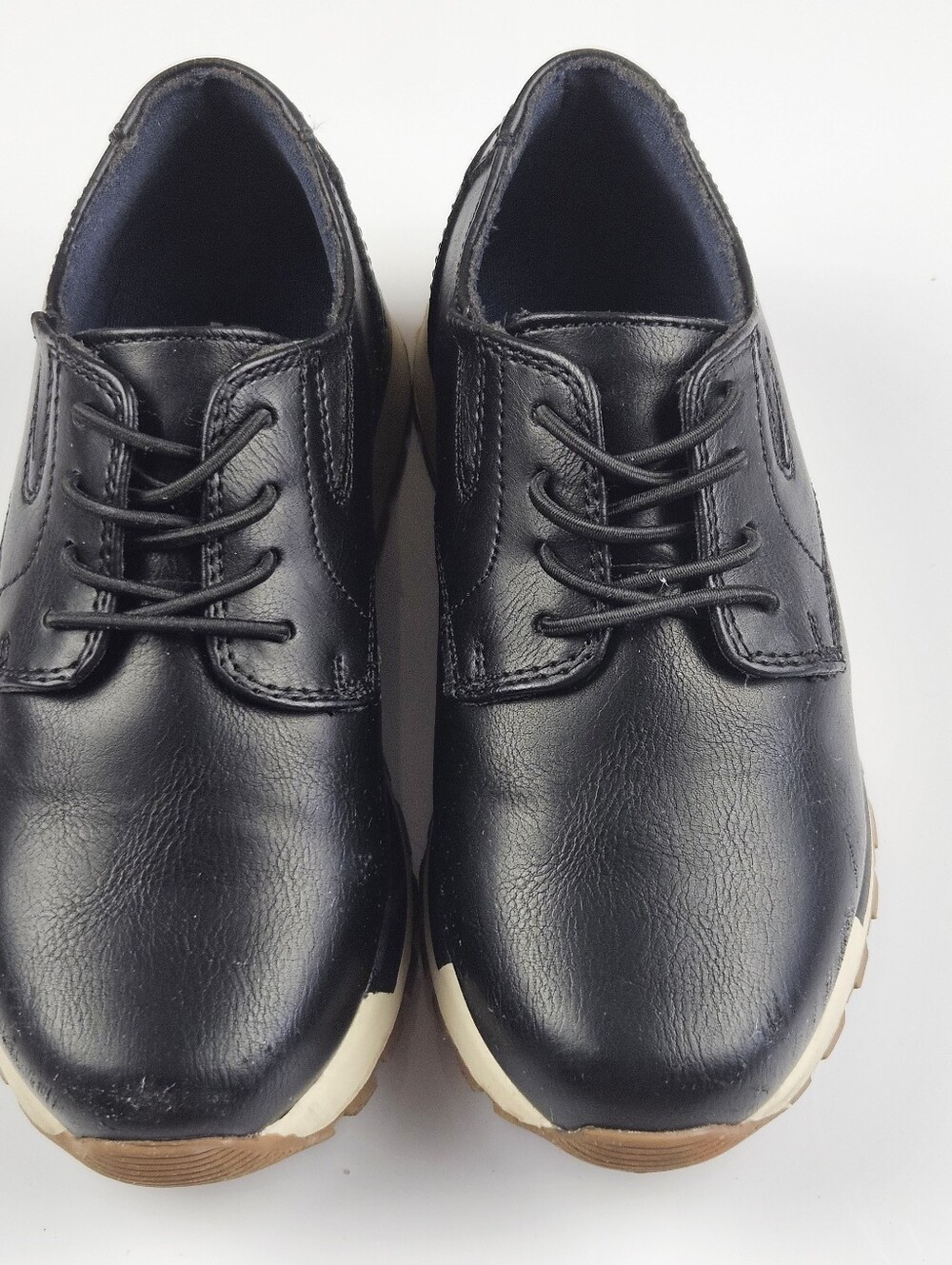 Kenneth Cole Reaction Kev Declan Boys Dress Shoes Black Size 11 Youth Lace Up